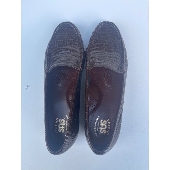 SAS Women's Simplify everyday Slip On Loafer Brown supple leather size 8m pre-ow - Picture 16 of 16